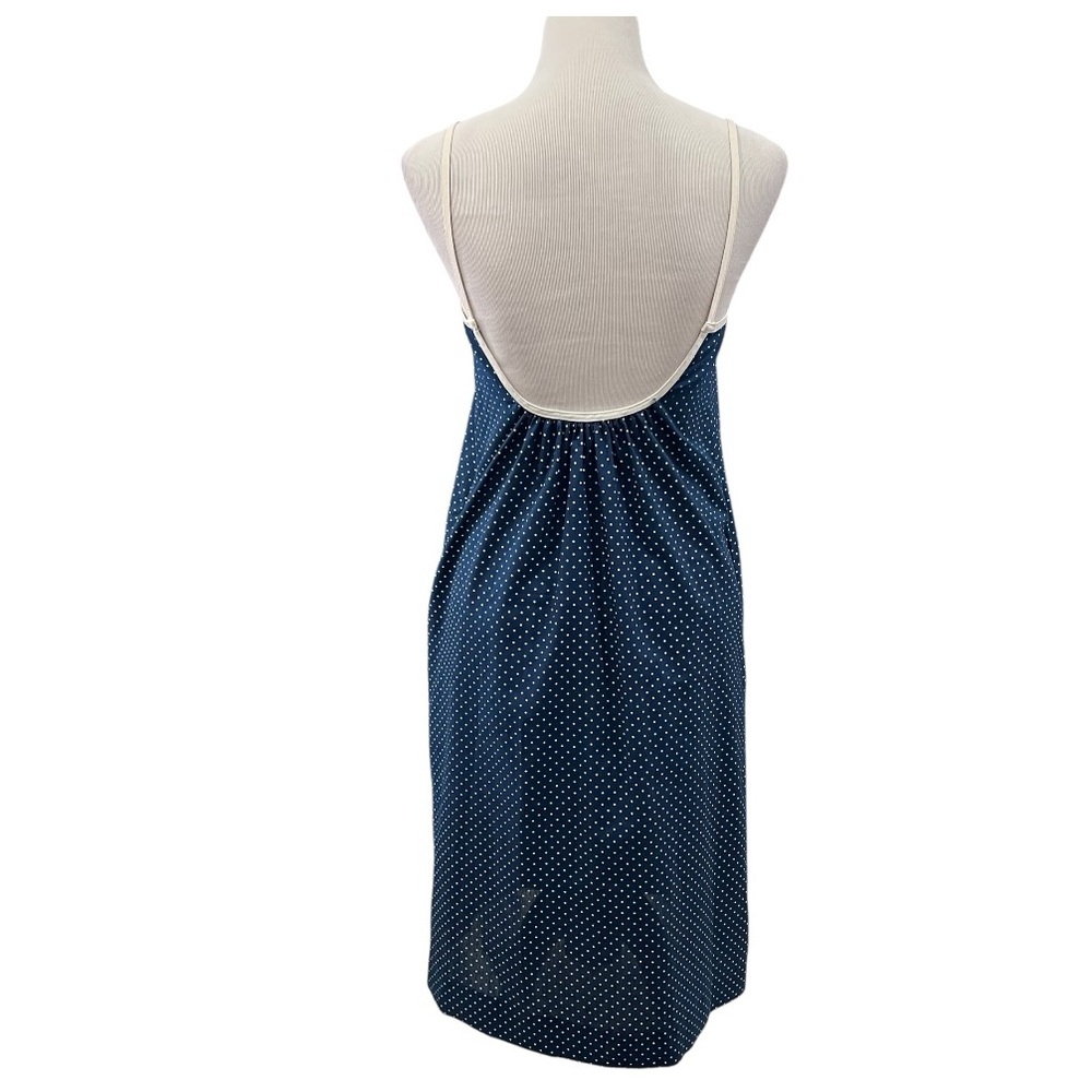 Vintage Ava Bergman Swirl Embroidered Floral Polka Dot Dress - Picture 2 of 7